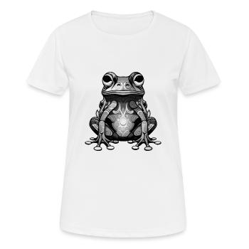 Frog Portrait - Women's Breathable T-Shirt - white - Front - AI Model Female 172 dark (172cm)