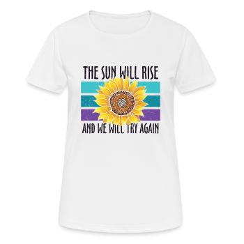 Prévention du suicide Tournesol - T-shirt respirant Femme - blanc - Devant - AI Model Female 172 dark (172cm)