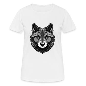 Portrait de chien Husky - T-shirt respirant Femme - blanc - Devant - AI Model Female 172 dark (172cm)