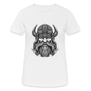 Wikinger Krieger Valhalla Kopf - Frauen T-Shirt atmungsaktiv - Weiß - Vorne - AI Model Female 172 dark (172cm)