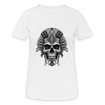 Crâne de pharaon - T-shirt respirant Femme - blanc - Devant - AI Model Female 172 dark (172cm)