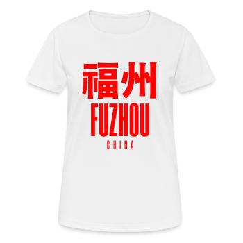 Fuzhou, Chine - T-shirt respirant Femme - blanc - Devant - AI Model Female 172 dark (172cm)