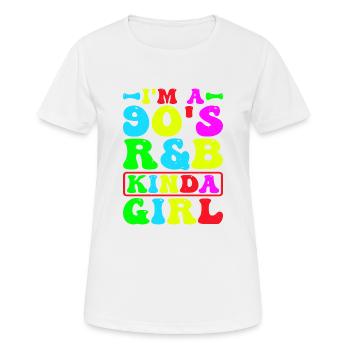 I'm A 90's R'B Kinda Girl 20 - Women's Breathable T-Shirt - white - Front - AI Model Female 172 dark (172cm)