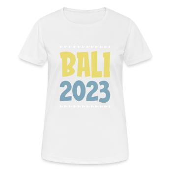 Bali 2023 - T-shirt respirant Femme - blanc - Devant - AI Model Female 172 dark (172cm)