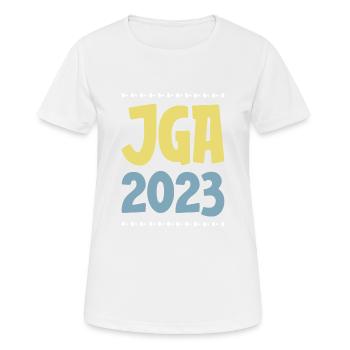 Jga 2023 Junggesellenabschied - Frauen T-Shirt atmungsaktiv - Weiß - Vorne - AI Model Female 172 dark (172cm)