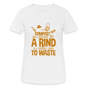 Compost Une écorce est une chose terrible à gaspiller 2 - T-shirt respirant Femme - blanc - Devant - AI Model Female 172 dark (172cm)