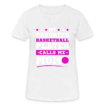 Basketball Mom - Women's Breathable T-Shirt - white - Front - AI Model Female 172 dark (172cm)