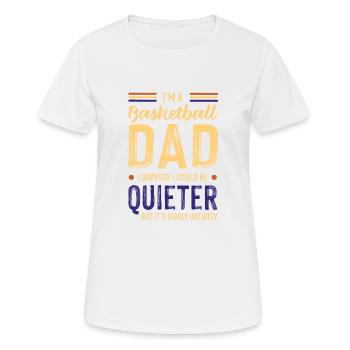 Basketball Daddy - Women's Breathable T-Shirt - white - Front - AI Model Female 172 dark (172cm)