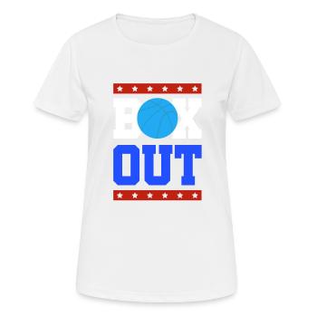 Basketball Sport Slogan - T-shirt respirant Femme - blanc - Devant - AI Model Female 172 dark (172cm)