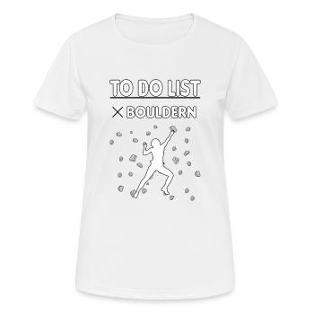 Bloc Bloc Escalade de bloc Bloc - T-shirt respirant Femme - blanc - Devant - AI Model Female 172 dark (172cm)