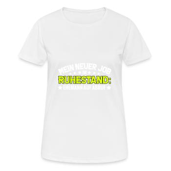 Witziges Rente Shirt Männer - Frauen T-Shirt atmungsaktiv - Weiß - Vorne - AI Model Female 172 dark (172cm)