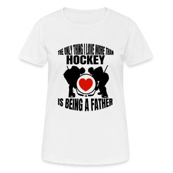 Eishockeyspieler Eishockeyteam Hockeyfan Eishockey - Frauen T-Shirt atmungsaktiv - Weiß - Vorne - AI Model Female 172 dark (172cm)