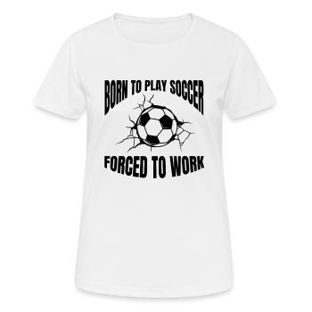 Fußballmannschaft Fußballdesign Fußballspieler - Frauen T-Shirt atmungsaktiv - Weiß - Vorne - AI Model Female 172 dark (172cm)