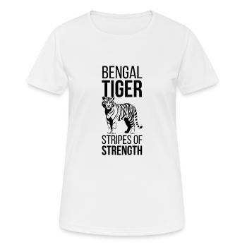 Bengalischer Bengal Tiger - Women's Breathable T-Shirt - white - Front - AI Model Female 172 dark (172cm)