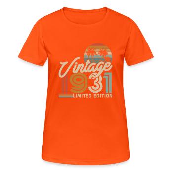 Vintage 1931 Birthday Gift - Women's Breathable T-Shirt - neon orange - Front - AI Model Female 172 dark (172cm)