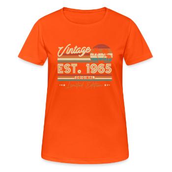 Nostalgic 1965 birthday year - Women's Breathable T-Shirt - neon orange - Front - AI Model Female 172 dark (172cm)