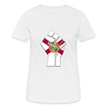 Bundesstaat Florida Flagge Stolz Einheimische Zuhause Familie - Frauen T-Shirt atmungsaktiv - Weiß - Vorne - AI Model Female 172 dark (172cm)