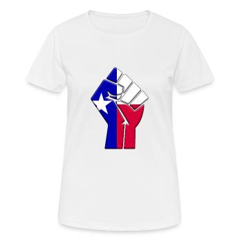 Bundesstaat Texas Flagge Stolz Eingeborenes Familienhaus - Frauen T-Shirt atmungsaktiv - Weiß - Vorne - AI Model Female 172 dark (172cm)