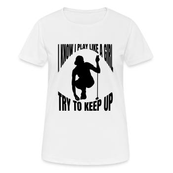Golfspieler Golfsport Golfplatz Golf Golfverein - Frauen T-Shirt atmungsaktiv - Weiß - Vorne - AI Model Female 172 dark (172cm)