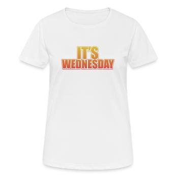 Lustiger Mittwoch Vintage Witzbold der Woche Wortspiel - Frauen T-Shirt atmungsaktiv - Weiß - Vorne - AI Model Female 172 dark (172cm)