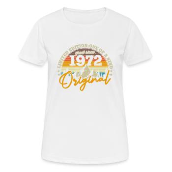 Nostalgie-Geschenk 1972 - Frauen T-Shirt atmungsaktiv - Weiß - Vorne - AI Model Female 172 dark (172cm)