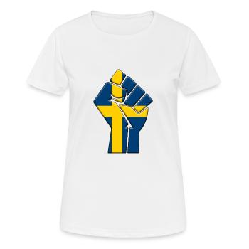Suède Drapeau Pays Fierté Ascendance autochtone Famille - T-shirt respirant Femme - blanc - Devant - AI Model Female 172 dark (172cm)