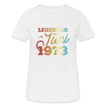 Nostalgie Geburtstag 1973 - Frauen T-Shirt atmungsaktiv - Weiß - Vorne - AI Model Female 172 dark (172cm)