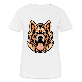 berger du caucase - T-shirt respirant Femme - blanc - Devant - AI Model Female 172 dark (172cm)