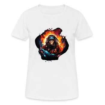 Ape in Outer Space - Space Monkey Ape Bigfooot - Women's Breathable T-Shirt - white - Front - AI Model Female 172 dark (172cm)