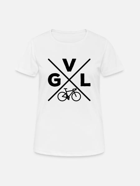 GVL Gravel Bike Bicycle Cyclist Cyclist - Women's Breathable T-Shirt - white