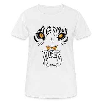 Eye of the Tiger - Frauen T-Shirt atmungsaktiv - Weiß - Vorne - AI Model Female 172 dark (172cm)