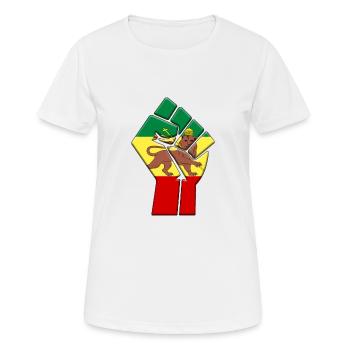 Drapeau rastafari - T-shirt respirant Femme - blanc - Devant - AI Model Female 172 dark (172cm)