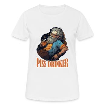 Piss Drinker 38 - Frauen T-Shirt atmungsaktiv - Weiß - Vorne - AI Model Female 172 dark (172cm)