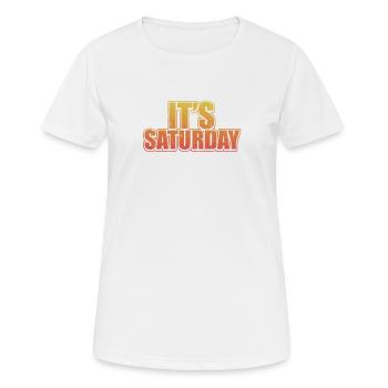 Grunge Samstag Vintage Witze Distressed Prankster - Frauen T-Shirt atmungsaktiv - Weiß - Vorne - AI Model Female 172 dark (172cm)
