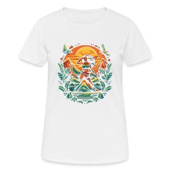 Tiki Island Hula Girl - T-shirt respirant Femme - blanc - Devant - AI Model Female 172 dark (172cm)