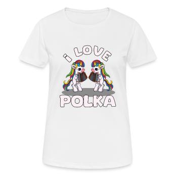 J’adore Polka Unicorn - T-shirt respirant Femme - blanc - Devant - AI Model Female 172 dark (172cm)