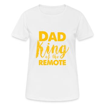 Dad King Of The Remote 3 - Women's Breathable T-Shirt - white - Front - AI Model Female 172 dark (172cm)