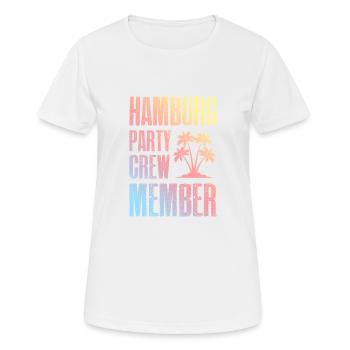 Hamburg Party Crew - Frauen T-Shirt atmungsaktiv - Weiß - Vorne - AI Model Female 172 dark (172cm)