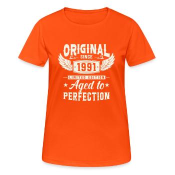 Legendary year of birth '91 - Women's Breathable T-Shirt - neon orange - Front - AI Model Female 172 dark (172cm)