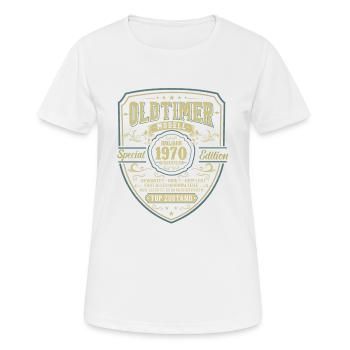Vintage 1970 - Zeitloses Geschenk - Frauen T-Shirt atmungsaktiv - Weiß - Vorne - AI Model Female 172 dark (172cm)