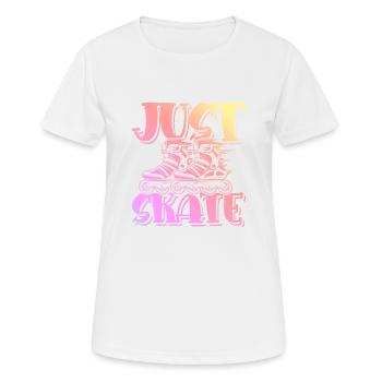 patinage - T-shirt respirant Femme - blanc - Devant - AI Model Female 172 dark (172cm)