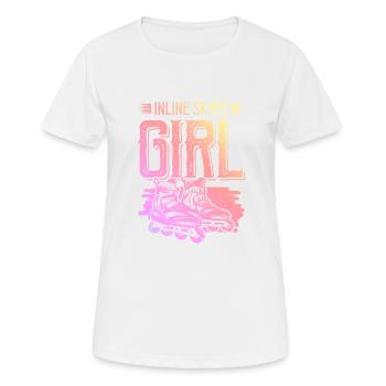 Skate Inline Girls - T-shirt respirant Femme - blanc - Devant - AI Model Female 172 dark (172cm)