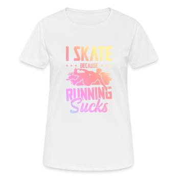 patinage - T-shirt respirant Femme - blanc - Devant - AI Model Female 172 dark (172cm)