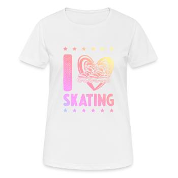 J’adore patiner - T-shirt respirant Femme - blanc - Devant - AI Model Female 172 dark (172cm)