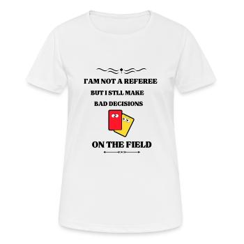 football drôle drôle - T-shirt respirant Femme - blanc - Devant - AI Model Female 172 dark (172cm)