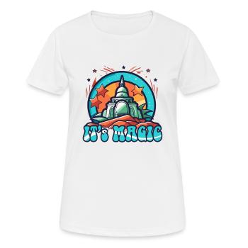 Château oriental magique - T-shirt respirant Femme - blanc - Devant - AI Model Female 172 dark (172cm)
