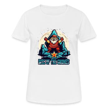 Der Aufstieg der Gartenzwerge - Frauen T-Shirt atmungsaktiv - Weiß - Vorne - AI Model Female 172 dark (172cm)