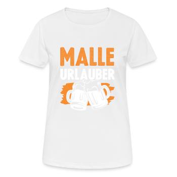 bier malle urlaub - Frauen T-Shirt atmungsaktiv - Weiß - Vorne - AI Model Female 172 dark (172cm)