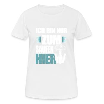 bier saufen - Frauen T-Shirt atmungsaktiv - Weiß - Vorne - AI Model Female 172 dark (172cm)