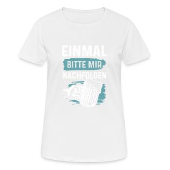 bier alkohol - Frauen T-Shirt atmungsaktiv - Weiß - Vorne - AI Model Female 172 dark (172cm)